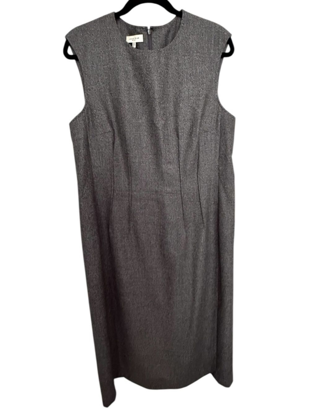 Lafayette 148 New York Loro Piana Capolavoro Tweed Wool Sheath Dress Grey 12